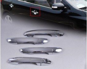 Хромированные накладки на дверные ручки Kia Cerato 2 2009-2013 с одним отверстием под ключ